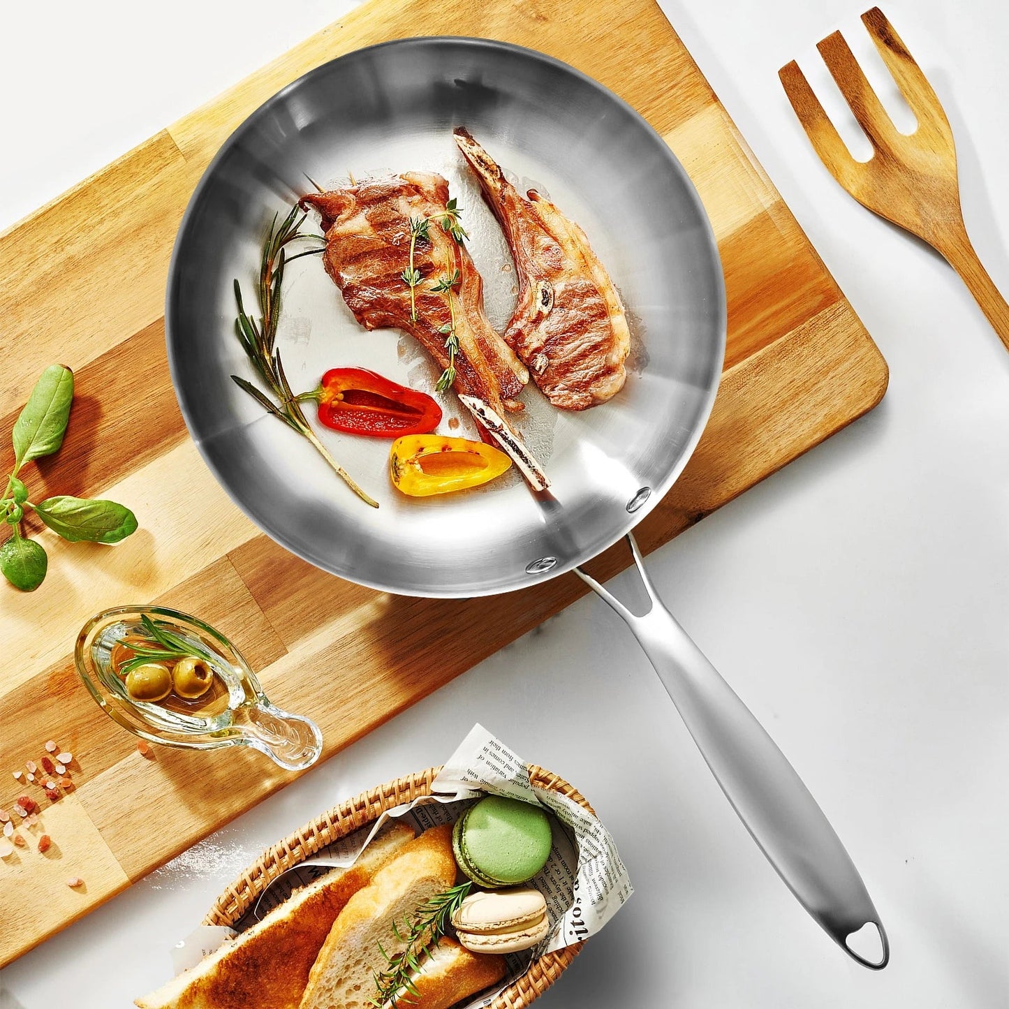 Poêle inox - La cuisine et ses accessoires.com