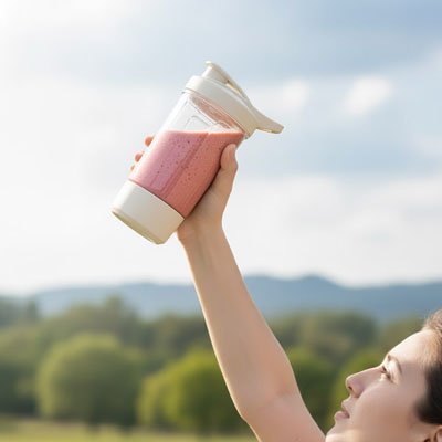 Shaker electrique poudre protéine, sport, voyage 